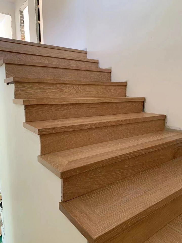 Timber stair treads and risers with matching nosings
